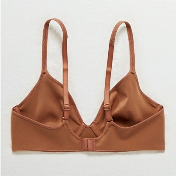 AERIE Real Me Full Coverage Underwire Bra Copper Brown 40D Smooth T-shirt Bra - Picture 8 of 11